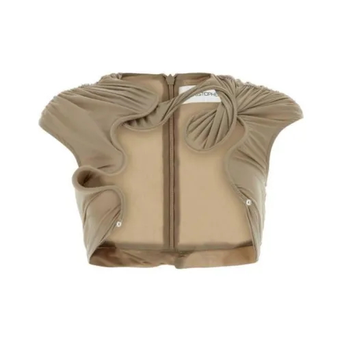 Christopher Esber CROP TOP Женский Бежевый