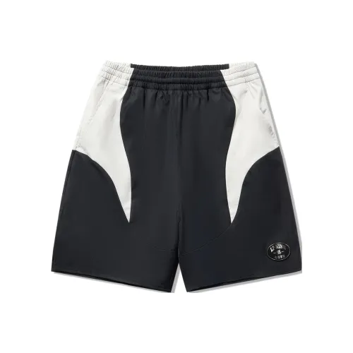 Шорты для спорта с подкладкой мужские черные экрю