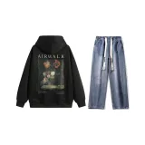 Set (Black Top + Dark Blue Jeans)  
Комплект (Черный топ + Темно-синие джинсы)