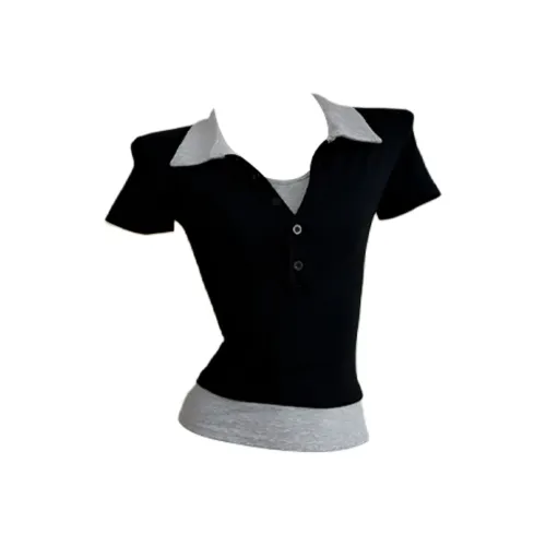 VKXOW Черные Женские Футболки