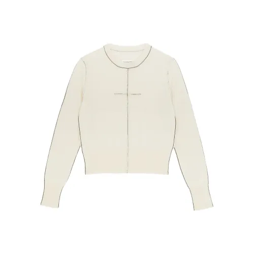 MM6 Maison Margiela совместный бренд FW24 Свитер Женский Айвори Белый