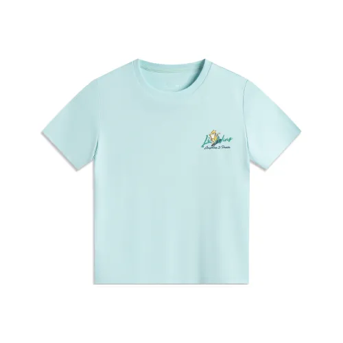 LINING Sports Life Collection T-Shirt Женская Светлый Ледяной Синий