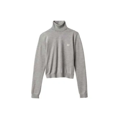 MIU MIU Мраморный серый Женские Свитеры