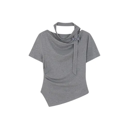 Mo Han Yi Mei T Рубашка Женская Темный Фотиния Серый