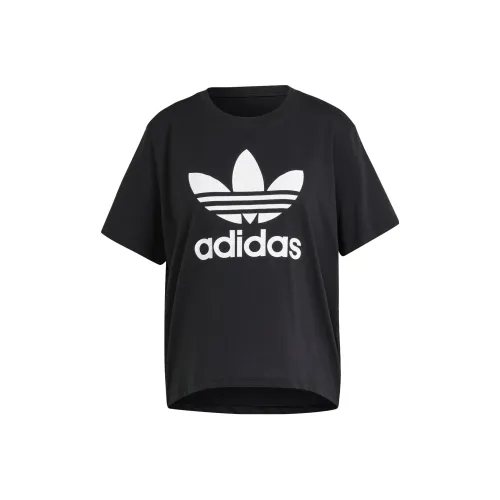 Adidas Originals Т-рубашка с рукавом-трубой женская черная