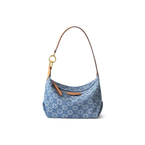 CASSILE Деним Сумка через плечо Маленький размер Большой размер Женская Морской синий с Пчелиный воск