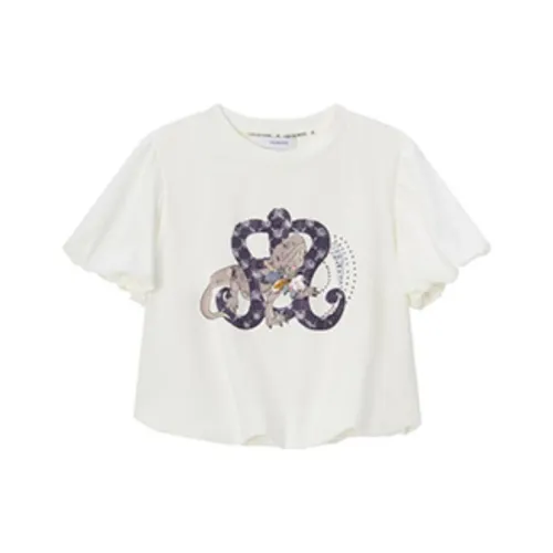 LULUALWAYS SS22 Короткий рукав T-рубашка Женская белая