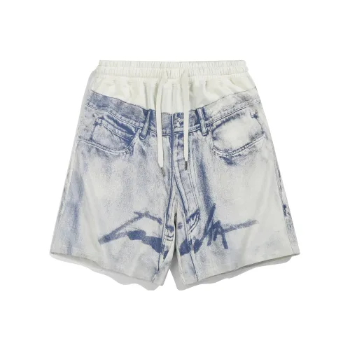 Guuka Повседневные шорты Мужские Джинсовый синий