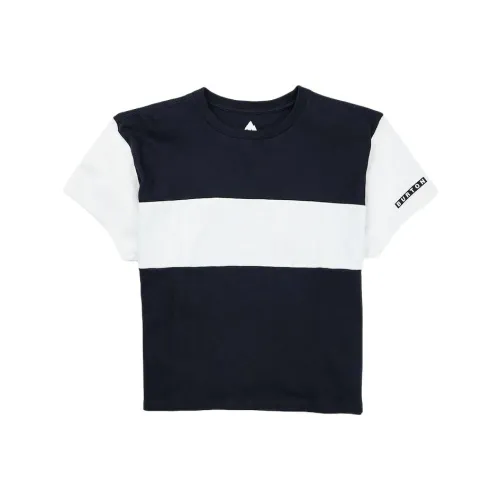 BURTON Стандартная футболка женская чисто черная толстая белая