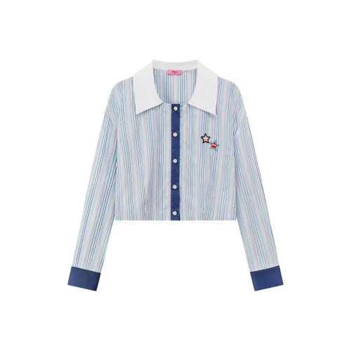 CHUU Радужные Полосы Женские Короткие Топы