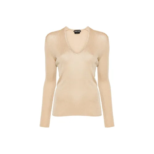 TOM FORD SS24 Свитер Женский Бежевый