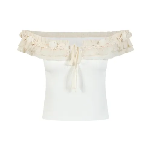 AooRaa Экрю Женские Майки