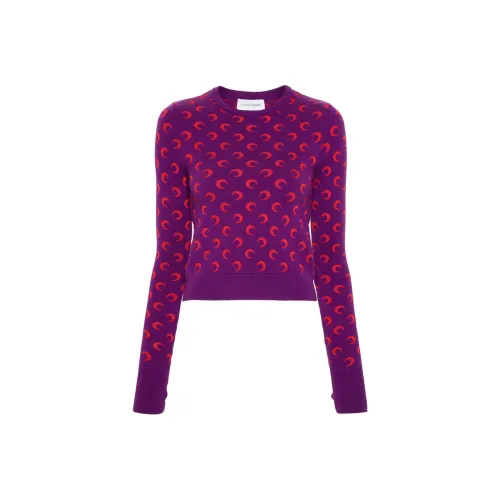 Marine Serre FW24 Свитер Женский Фиолетовый