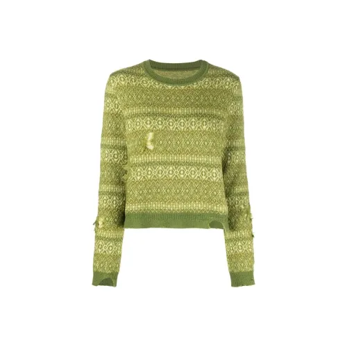 Maison Margiela Зеленые Женские Свитеры