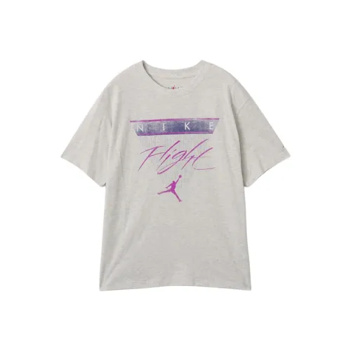 Джордан BRANDAS Рукав с спущенным плечом T-рубашка Женская Серый