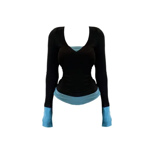 SISC T-Shirt Женская Черный Синий