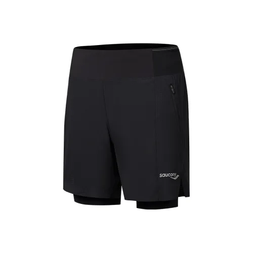 Saucony Глубокий Черный Мужские Спортивные Шорты