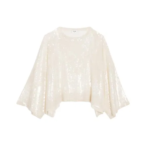 CELINE Белый Женские Короткие Топы