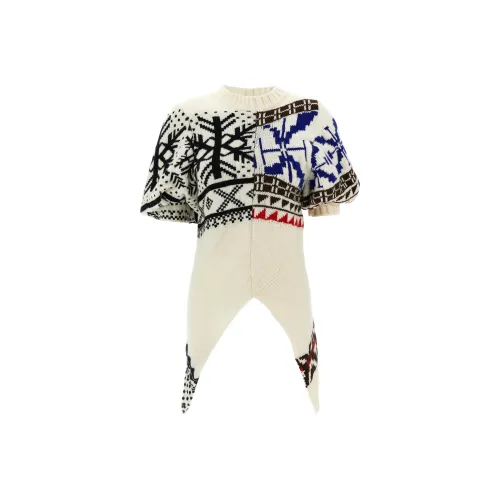 Sacai Бежевые Женские Свитеры
