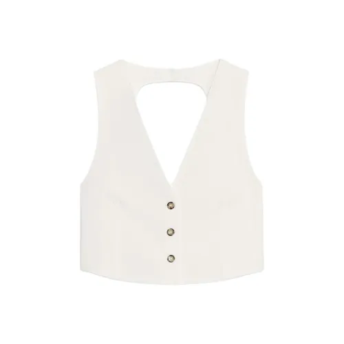 ZARA Майка Женская Натуральный Белый