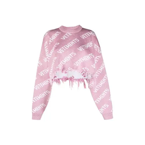 Vetements Розовые Женские Свитера