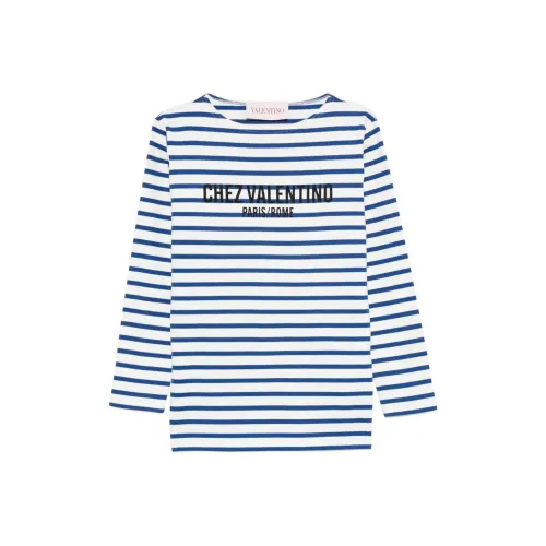 Valentino SS25 T-Shirt Женская Синяя Белая