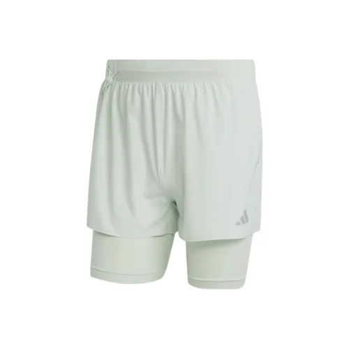 Adidas HEAT.RDY Два В одном Hiit Шорты Повседневные шорты Мужские Лен Зеленый