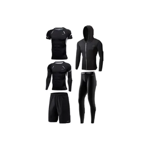 MESUCA Черный и Серый Мужской Комплект для Фитнеса