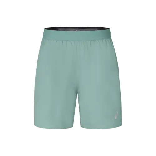 ASICS Мужские беговые шорты мужской серый зеленый