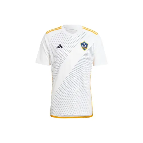 Adidas LA Galaxy 24 25 Дом Джерси Футбол Джерси Фанатская версия Лос-Анджелес Галактический Дом Мужской Белый