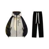 Комплект одежды (Хаки топ + Черные повседневные штаны)