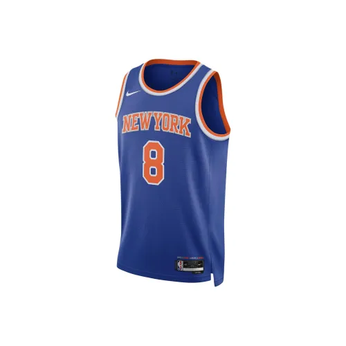 Nike New York Knicks Icon Edition 2022 23 Баскетбольная Джерси Мужская Синяя Серый