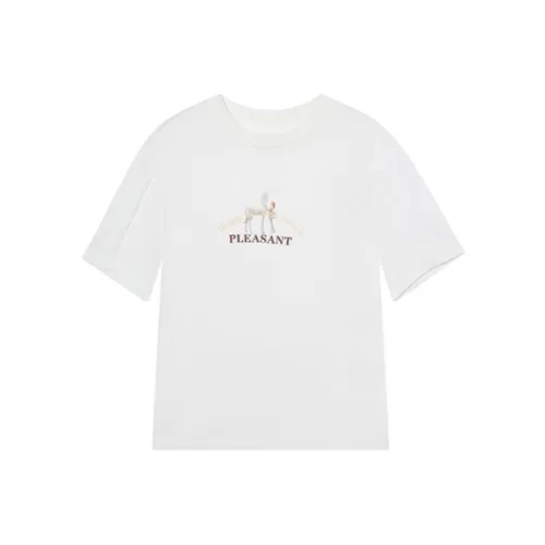 Pit Натуральный белый Женские футболки