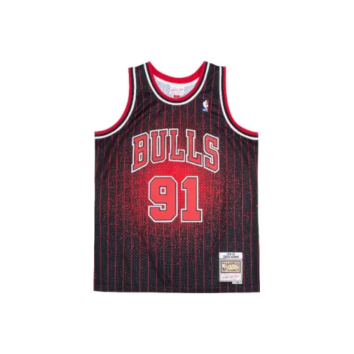 MITCHELL NESS Баскетбольная Джерси SW Фанатская версия 95 96 Chicago Bulls Dennis RODMAN Размер 91 Унисекс Черный