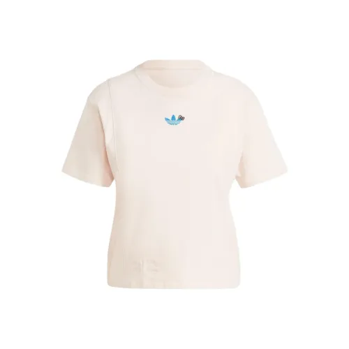 Adidas Originals HELLO KITTY collaboration T-Shirt Женская Розовая Японская Версия