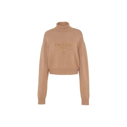 PRADA Женские свитеры верблюжьего цвета