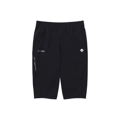DESCENTE BTF Team 3 4 Эластичный трикотажные штаны Повседневные шорты Унисекс Черный