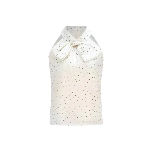 HUINIAN Майка Женская в горошек желтая