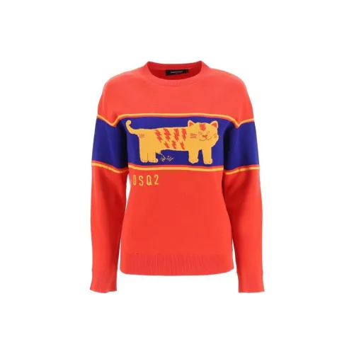 DSQUARED 2 SS22 Свитер Женский Оранжевый Красный