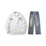 Set (White Top + Nostalgic Blue Jeans)  
Комплект (Белый Топ + Ностальгические Синие Джинсы)