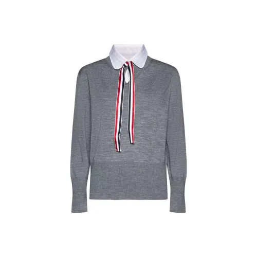 THOM BROWNE THOM BROWNE FW23 ранняя осенняя коллекция Серый Женские Свитеры