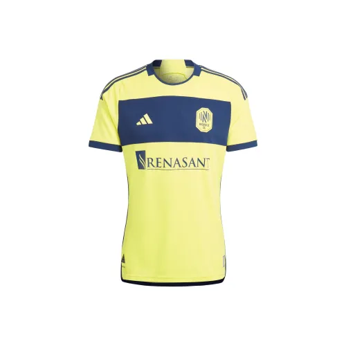 Adidas Nashville SC 24 25 Дом Аутентичный Джерси Футбол Джерси Игровая версия Nashville Дом Мужской Желтый