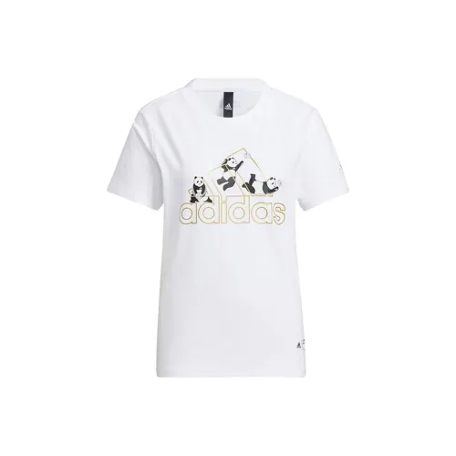 Adidas Комплект с короткими рукавами T-рубашка Женская Белая