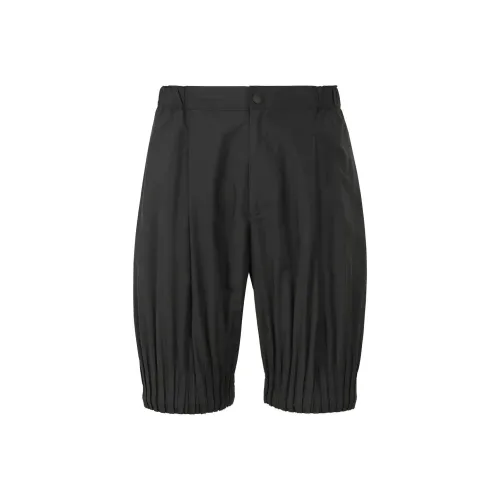 Homme Plissé Issey Miyake SS24 Повседневные шорты Мужские Черные
