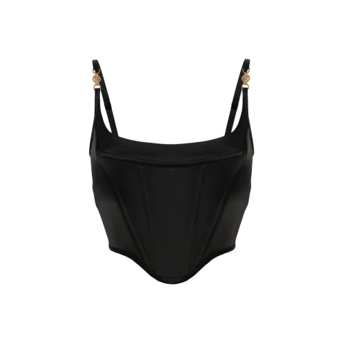 VERSACE Черные Женские Короткие Топы