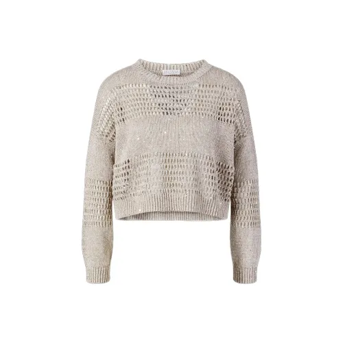 Brunello Cucinelli Тауповые Женские Свитеры
