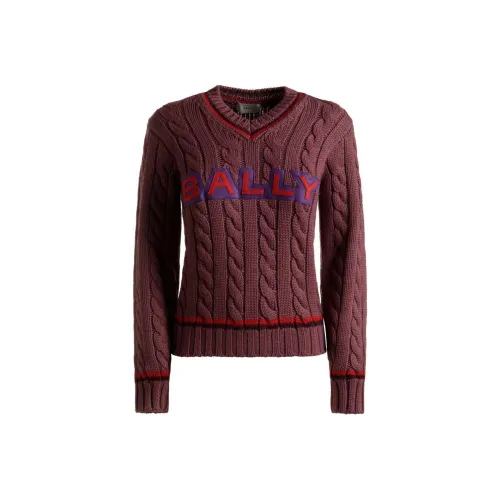 BALLY SS24 Свитер Женский Серый Фиолетовый