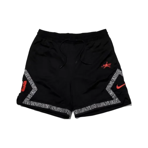 nike x Jordan Баскетбольные шорты Мужские Черный Университетский красный