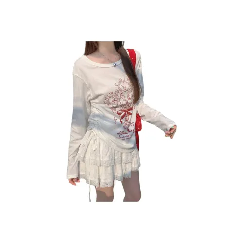 Mu Xiao Xin T-рубашка Женская Белая