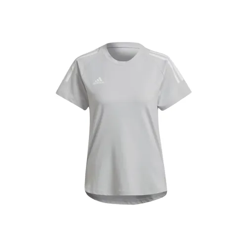 Adidas Реглан с длинным рукавом T-рубашка Женская Серого цвета